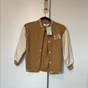 LA Varsity Jacket - Brown and Cream